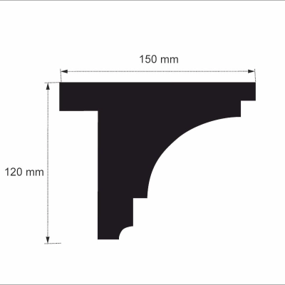 Gardinenleiste LED K-05 , Vorhangleiste, Gardinenleiste aus XPS